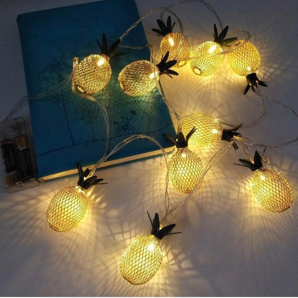 Set of 2 Pineapple String Lights - Picture 2 of 9